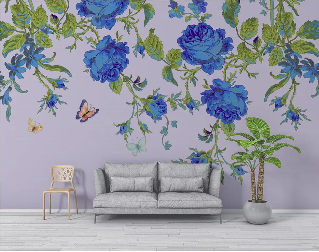 3d room wallpaper custom photo mural Nordic minimalist hand-painted peony flower wall paper mural wall art canvas wallpaper for walls 3 d