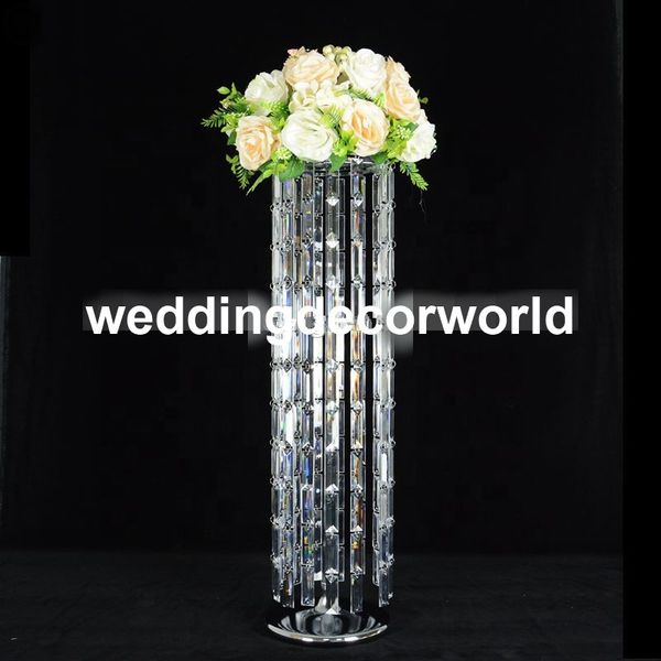 Factory Wholesale Wedding Tall Metal Table Centerpiece Stands Flower Vase Stand Gold Column Decoration best01181