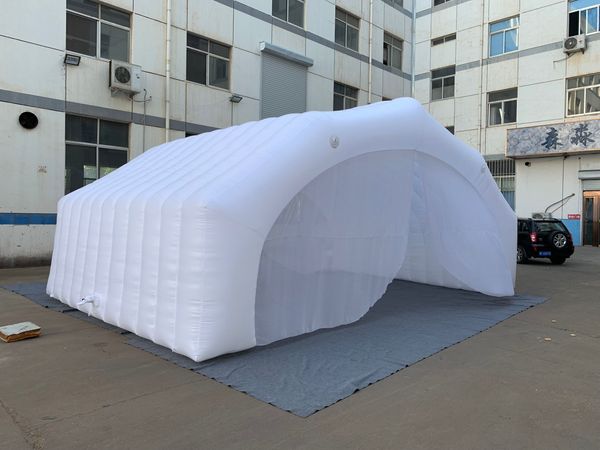 wholesale 8m Wideth Outdoor Inflatable Advertising Tent Frame White Tent Tunnel with Curtain for Advetisement and Exposition