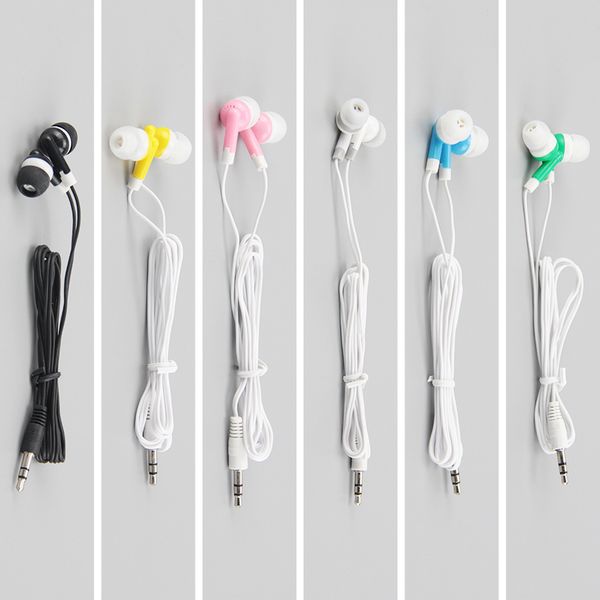 Disposable Earphones Headset Headphone for bus or train or plane Low Cost Earbuds For School,Hotel,Gyms One Time Use 500pcs-lot