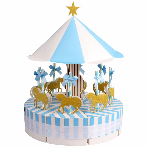 Carousel Paper Gift Box Wedding Favors and Gifts Unicorn Party Baby Shower Candy Box Birthday Party Decorations Kids