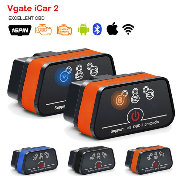 Bluetooth Wifi OBD2 Diagnostic Scanner Tool ELM327 V2.1 OBD 2 Mini Adapter Android-IOS-PC Code Reader Scan