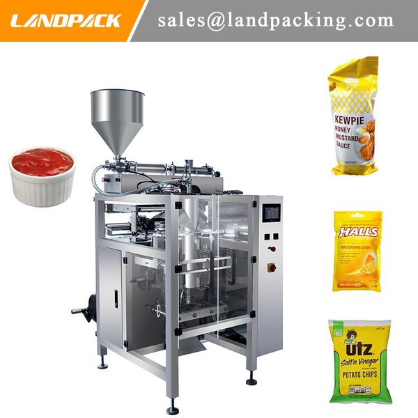 Ketchup Mayonnaise Salad Dressing Automatic Vertical Form Fill Seal Machine Liquid Sauce Sachet Packing Machine Price