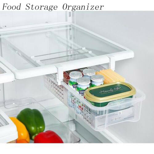Fridge Mate Refrigerator Pull Out Bin Drawer and Home Organizer Snap On Drawer To Save Quick and Easy Install No Tools Required