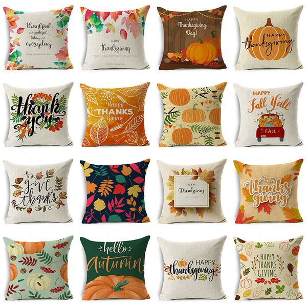 48 Styles Happy Thangiving Day Pillow Case Fall Decor en Give Than Sofa Throw Home Car Cushion Covers
