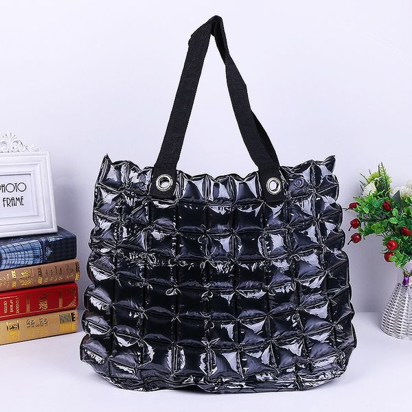 Fashion Inflatable Handbags Women Waterproof Bag Zipper Solid PVC Inflatable Bags Beach Shopping Lady Bubble Bag GGA2634