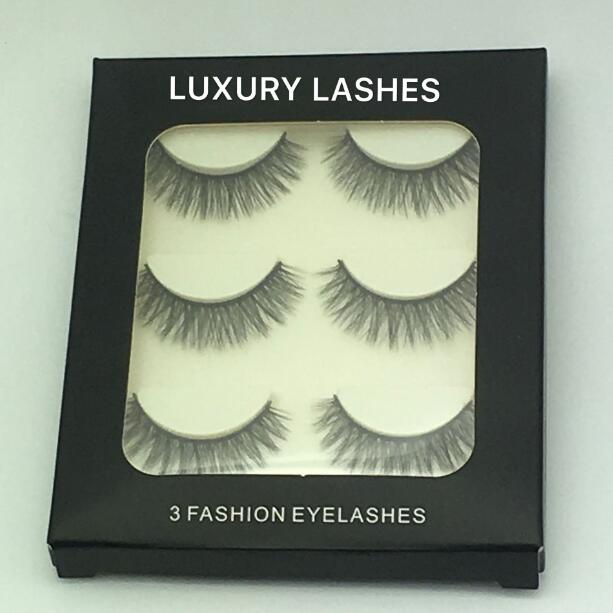 Fashion mink false eyelashes thick natural long 3 pairs set reusable handmade luxury lashes eye makeup accessories 8 models DHL Free