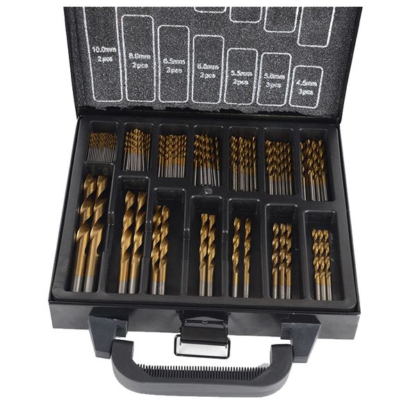 Freeshipping Professional Tool HSS Titanium Drill Bit Set 99Pcs Bits in Metal Storage Case 3 orders