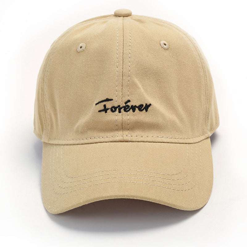 Baseball Cap Hat Forever Letter Embroidered Autumn Winter Fashion Plain fitted Solid Color Trend Lovers Letter Caps Outdoor 5 Colors
