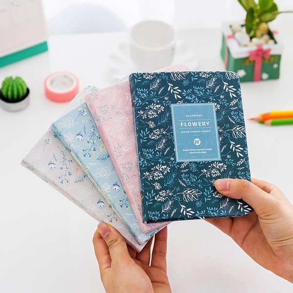 Korean Kawaii Vintage Flower Schedule Yearly Diary Weekly Monthly Daily Planner Organizer Paper Notebook A6 Agendas