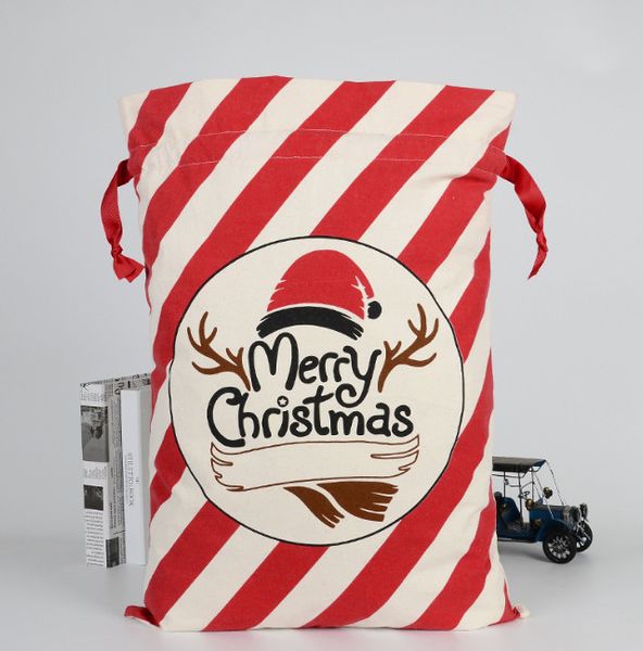 The latest 50x70cm new 20 style Christmas gift bags Christmas candy Cotton Christmas bag free shipping support custom logo