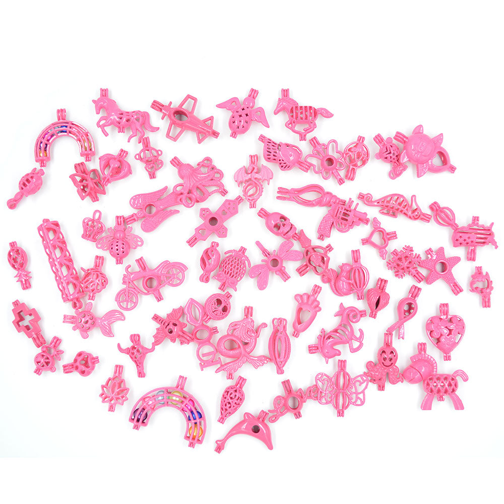 wholesale High quality pink cages lockets mix designs pendant design pearls charms