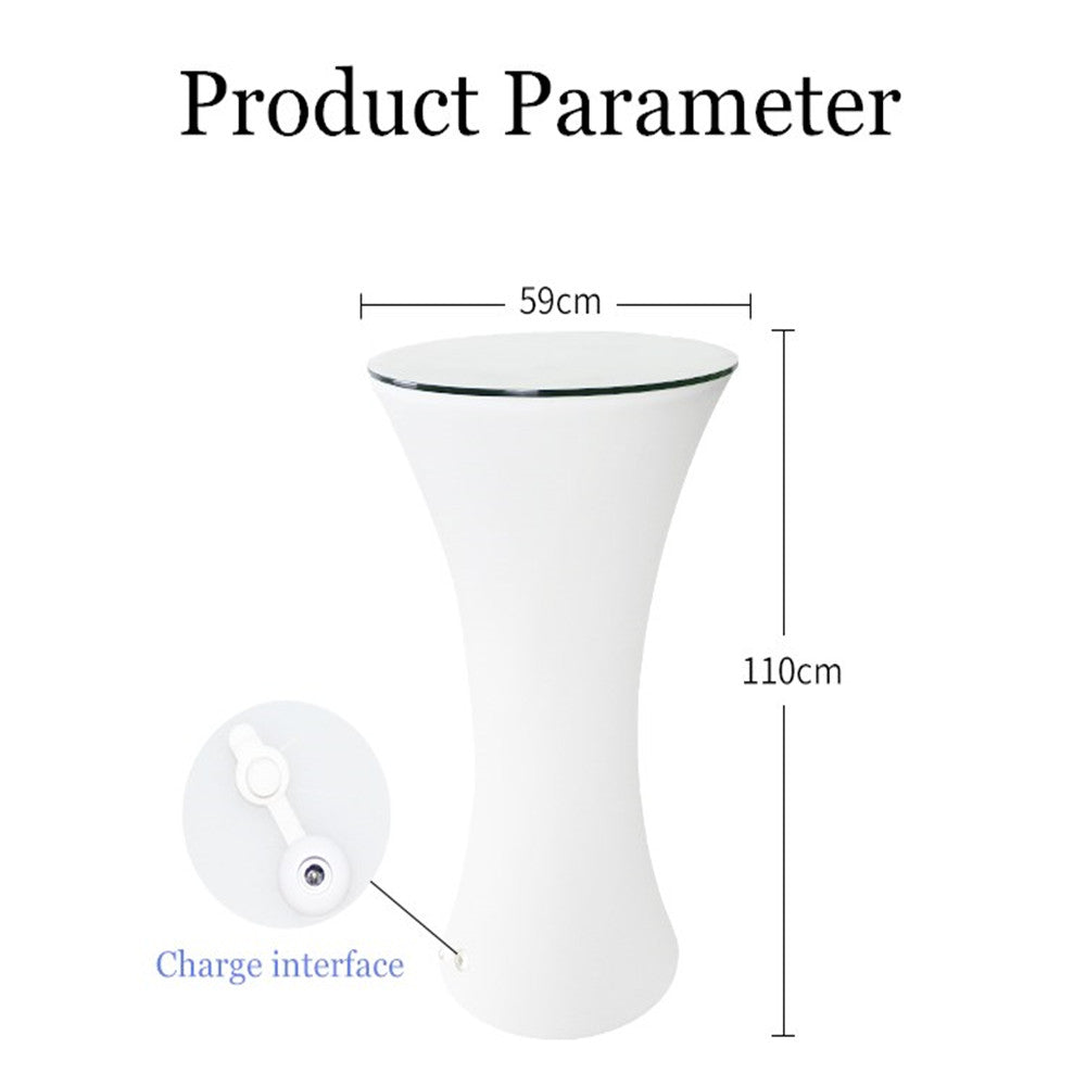 New Led Luminous cocktail tabl Round High Foot Bar Table Furniture For Night Club Coffee Shop Creative Lighting