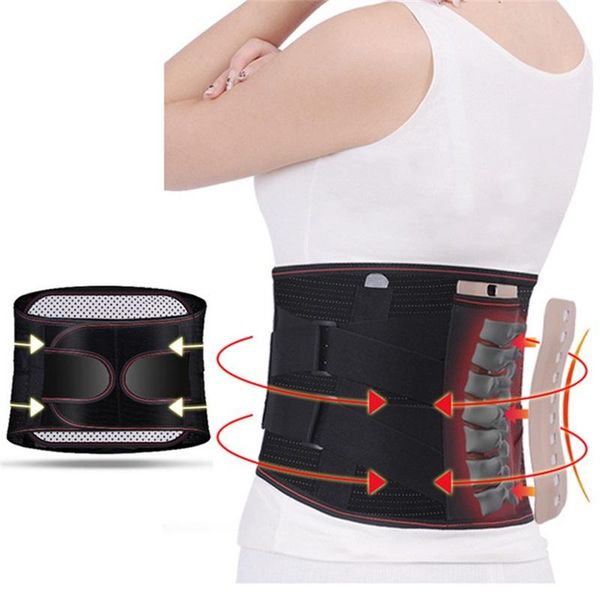 New Orthopedic Tourmaline Self-heating Magnetic Steel Plates Waist Support Belt Men Women Lumbar Support Back Brace Belt