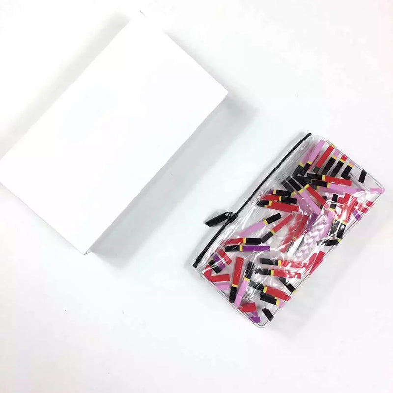 Classic Transparent lipstick bag fashion Women Cosmetic bags storage bale for ladies favorite vogue items toiletry Case VIP gift