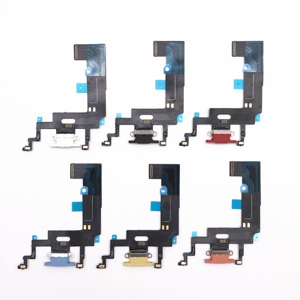 USB Charging Port Charger Flex For iphone XR with Board Mic Microphone Connector Flex Cable Ribbon Replacement parts 100Pcs DHL