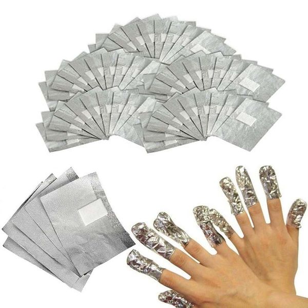 Soak off nail foil 100Pcs-Lot Aluminium Foil Nail Art Soak Off Acrylic Gel Polish Nail Removal Wraps Remover Makeup