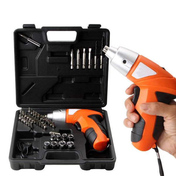 Freeshipping 45Pcs 4.8V Cordless Screwdriver Drill Driver Bits Set Rechargeable Electric Tool