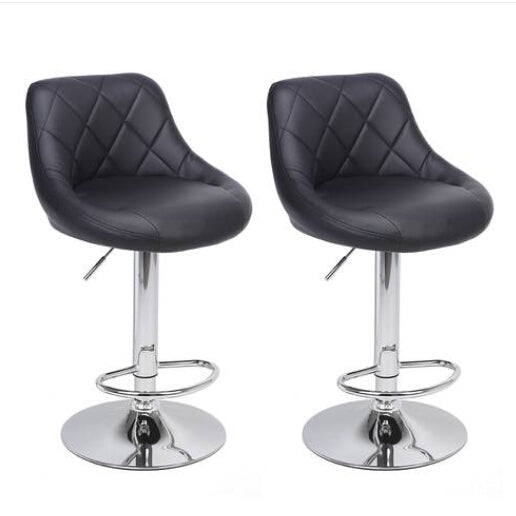 Fashion Furniture Wholesales HOT Sales 2pc Adjustable High Type with Disk No Armrest Rhombus Backrest Design Bar Stool
