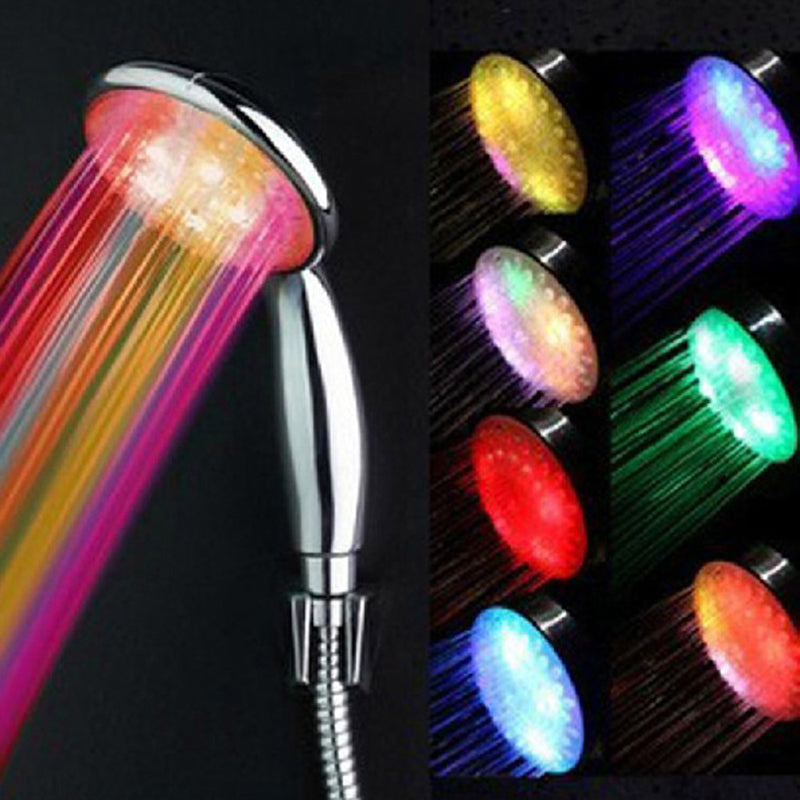 RC-9820A Automatic Self-generating color changing lighted Glow Light LED Anion Health Care Shower Head With Temperature Sensor