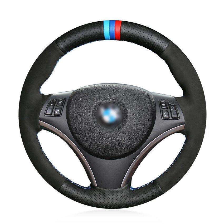 Custom Hand-Stitch Top Leather Car Steering Wheel Cover For BMW E90 320i 120d