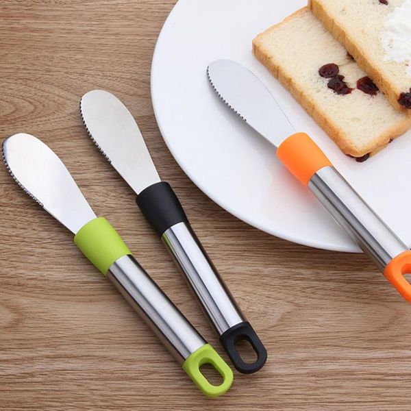 Stainless Steel Butter Knife Cutter Scraper Utensil Jam Spreader Spatula Breakfast Tool New Fondue Cheese Cutter NO204