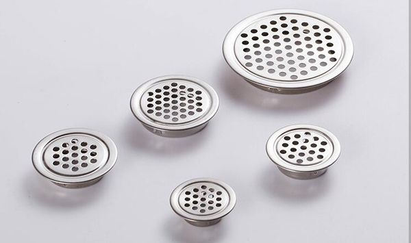 Stainless steel round air hole decorative cover cabinet air hole furniture shoe cabinet heat dissipation hole ventilation net plane style -6