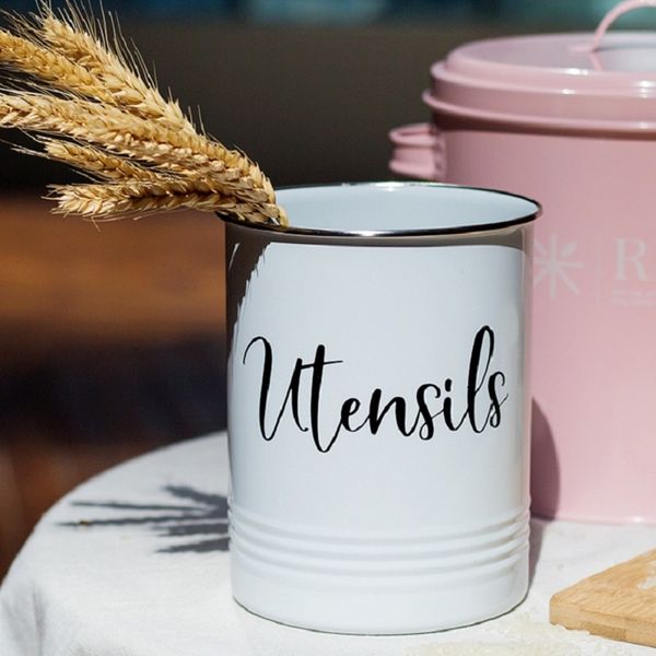 1Pcs No Cover Chopsticks Baking Tool Kitchen Utensils Storage Bin Ice Bucket Can Thicken Iron Box Tank Multi-function Household