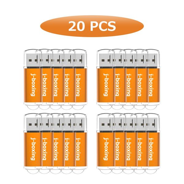Bulk 20pcs Rectangle 4GB USB 2.0 Flash Drives Flash Pen Drive High Speed Memory Stick Thumb Storage for Computer Laptop Tablet Multicolor