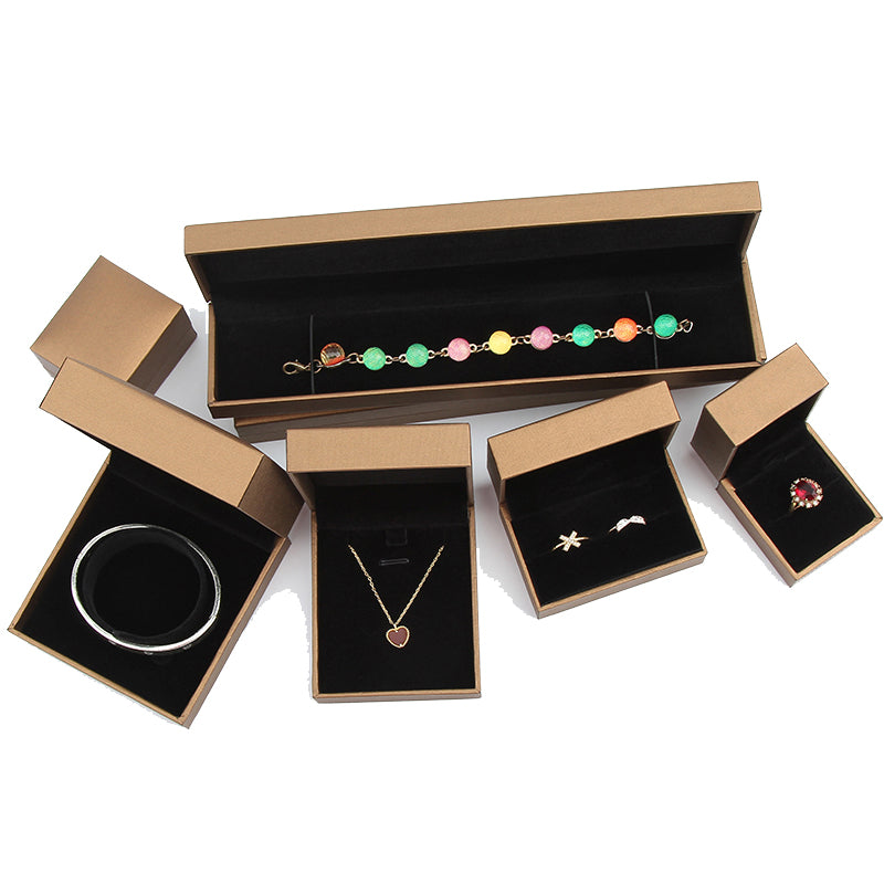 5Pcs Luxury Jewelry Gift Box Engagement Wedding Jewellery Present Ring Earring Pendant Bangle Suite Packaging Boxes Jewelry Display Box