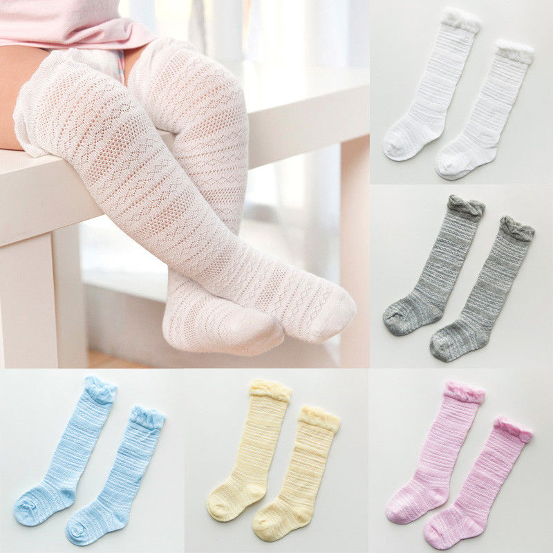 2019 Latest Children&#039;s Wear Baby Girls Sockings Knee High with Bows Cute Baby Socks Long Tube Kids Leg Warmers 0-3T