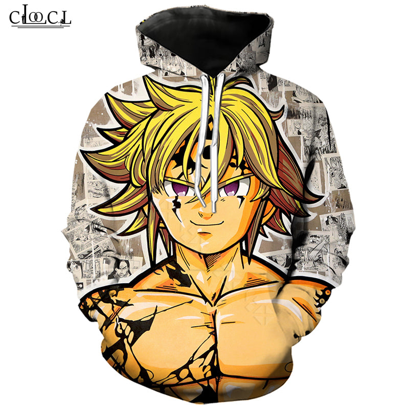 The Seven Deadly Sins Hoodie Men Women 3D Print Anime Meliodas Sin of Anger Streetwear Pullovers Casual Long Sleeve Hooded Coat