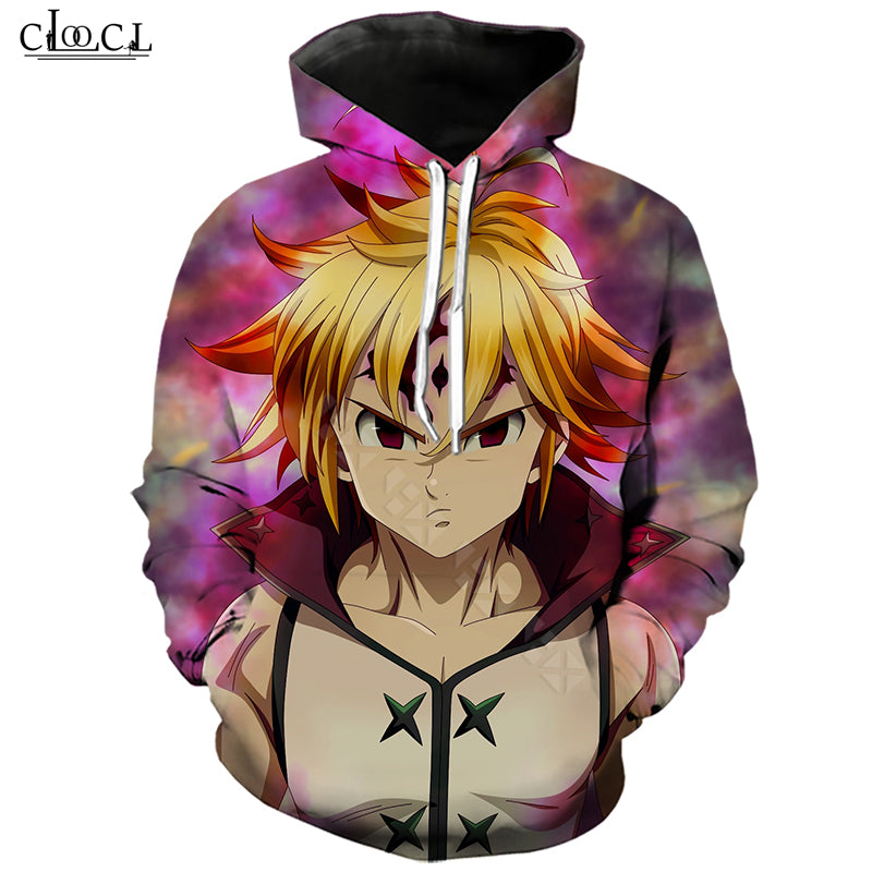 The Seven Deadly Sins Hoodie Men Women 3D Print Anime Meliodas Streetwear Pullovers Casual Hooded Coat