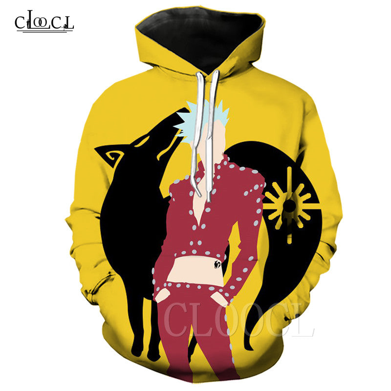 new style anime the seven deadly sins meliodas 3d print hoodie men women couples coat streetwear hooded pullovers
