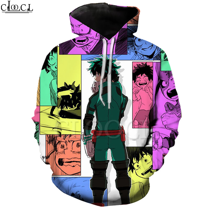My Hero Academia Boku No Hero Tokoyami Hoodie 3D Print Midoriya Izuku Men Women Hooded Sweatshirt Harajuku Casual Coat