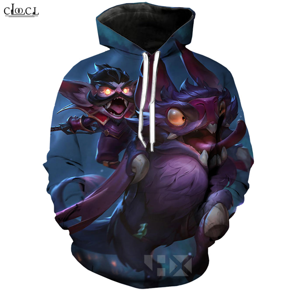 Fashion Game League of Legends Hoodie Men Women 3D Printed Hero Skin Count Kledula Kled Coven Camille Hooded Coat Casual Pullovers
