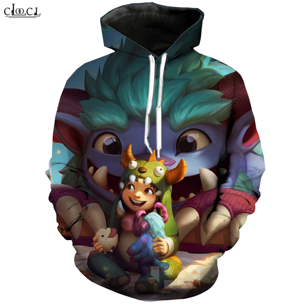Fashion Game League of Legends Hoodie Men Women 3D Printed Hero Skin Grungy Nunu Ezreal Hooded Coat Casual Pullovers