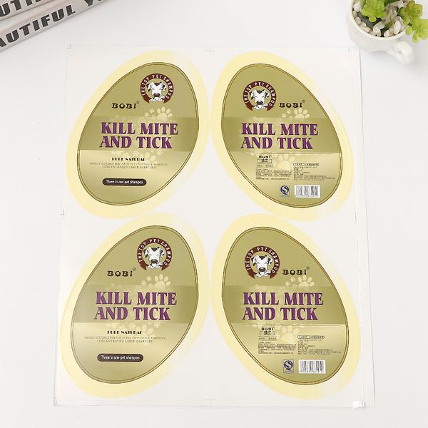 Customized Jars Package Adhesive Stickers Printed Bottle Labels for Cosmetic Shampoo Medicine and Drinks Glossy Printing Colorful Stickers