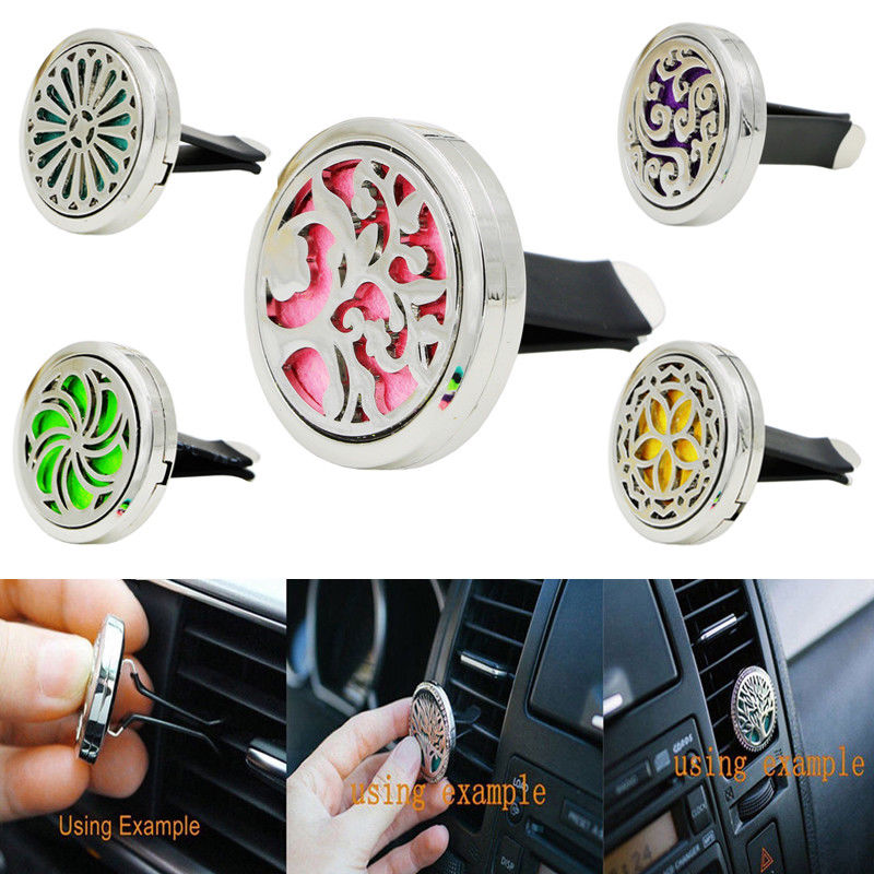Vehemo Car Perfume Clip Aromatherapy Essential Oil Diffuser Air Vent Flavoring Car-styling Air Freshener Useful Clip Storage Box
