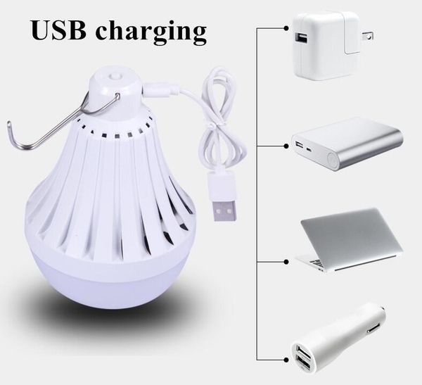 DC5V USB Charging Emergency LED bulb Light For Camping Tent LED Rechargeable Lamp