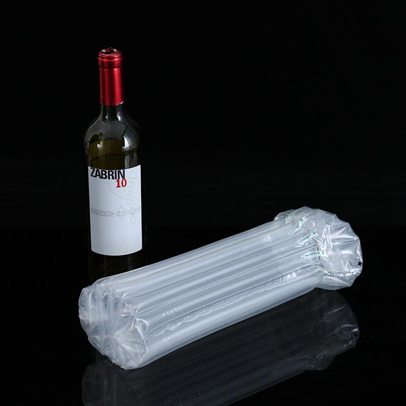 PE Bag 32*8cm Air Dunnage Bag Air Filled Protective Wine bottle Wrap Inflatable Air Cushion Column Wrap Bags with a free pump