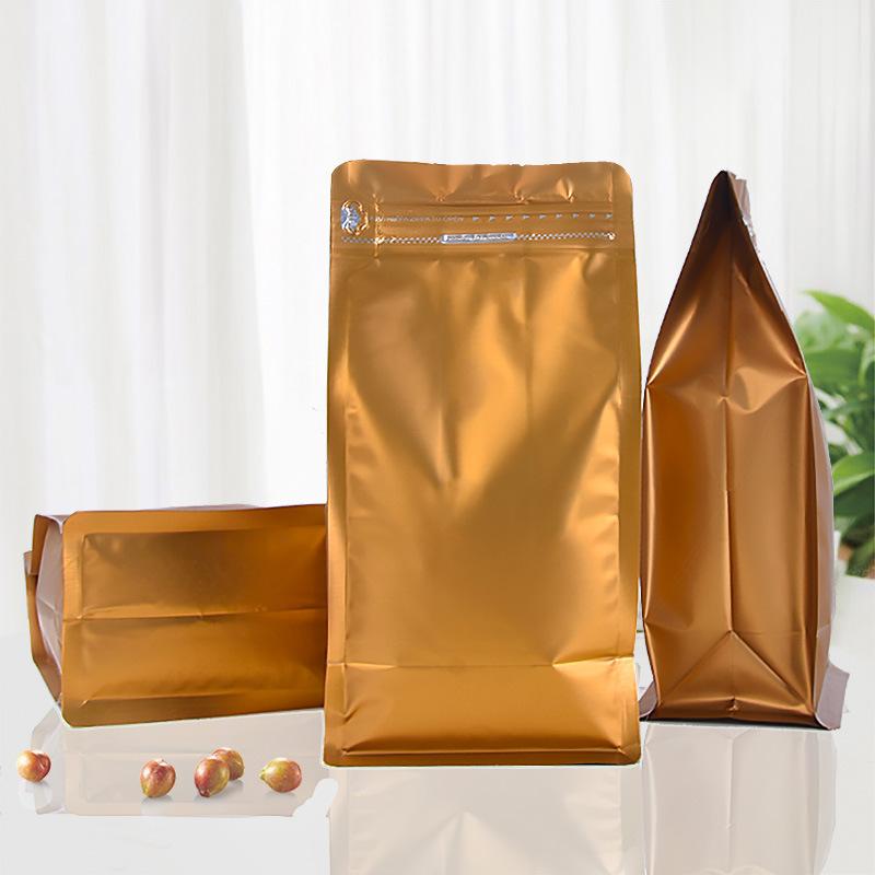 50PCS 12*25+9cm Octagonal Seal Aluminum Foil Zipper Bag High-grade Tea Cat Dog Food Closure pockets Food Packaging Bag