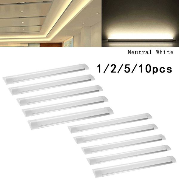 LED Bulbs 10x 60cm Tube Lamp Ceiling Light Bar Fluorescent Tubes Neutral White