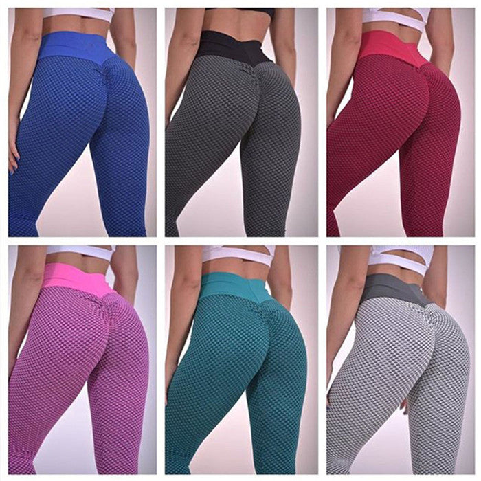 European Style Bodybuilding Fitness Yoga Pants High Waist Beautiful Buttocks Sports Tights Seamless Hip Fitness Pants Women