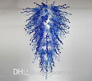 Free Shipping 110v-120v LED Bulbs New Style Western Lamp Big Hotel Murano Glass Chandeliers and Lighting