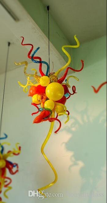 Free Shipping AC Led Bulbs 120v-240v Western Contemporary Style Fantastic Art Glass Moroccan Pendant Lighting