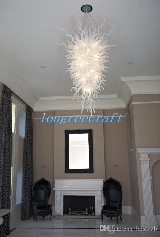 Free Shipping Mouth Blown 110v-120v LED Bulbs Hotel New Light Villa Lobby Dome Pendant Light Large