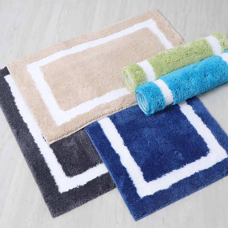 Carpet simple back type flocking floor mats bathroom living room bedroom super fiber antiskid absorbent foot mat rug