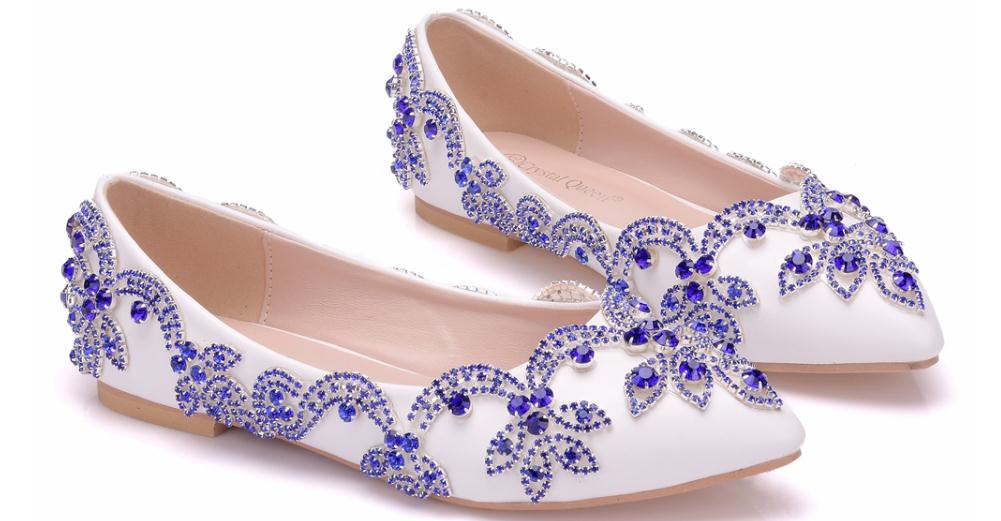 Women&#039;s shoes in Spring and Autumn flat bottom pointed end water drill @ASD371