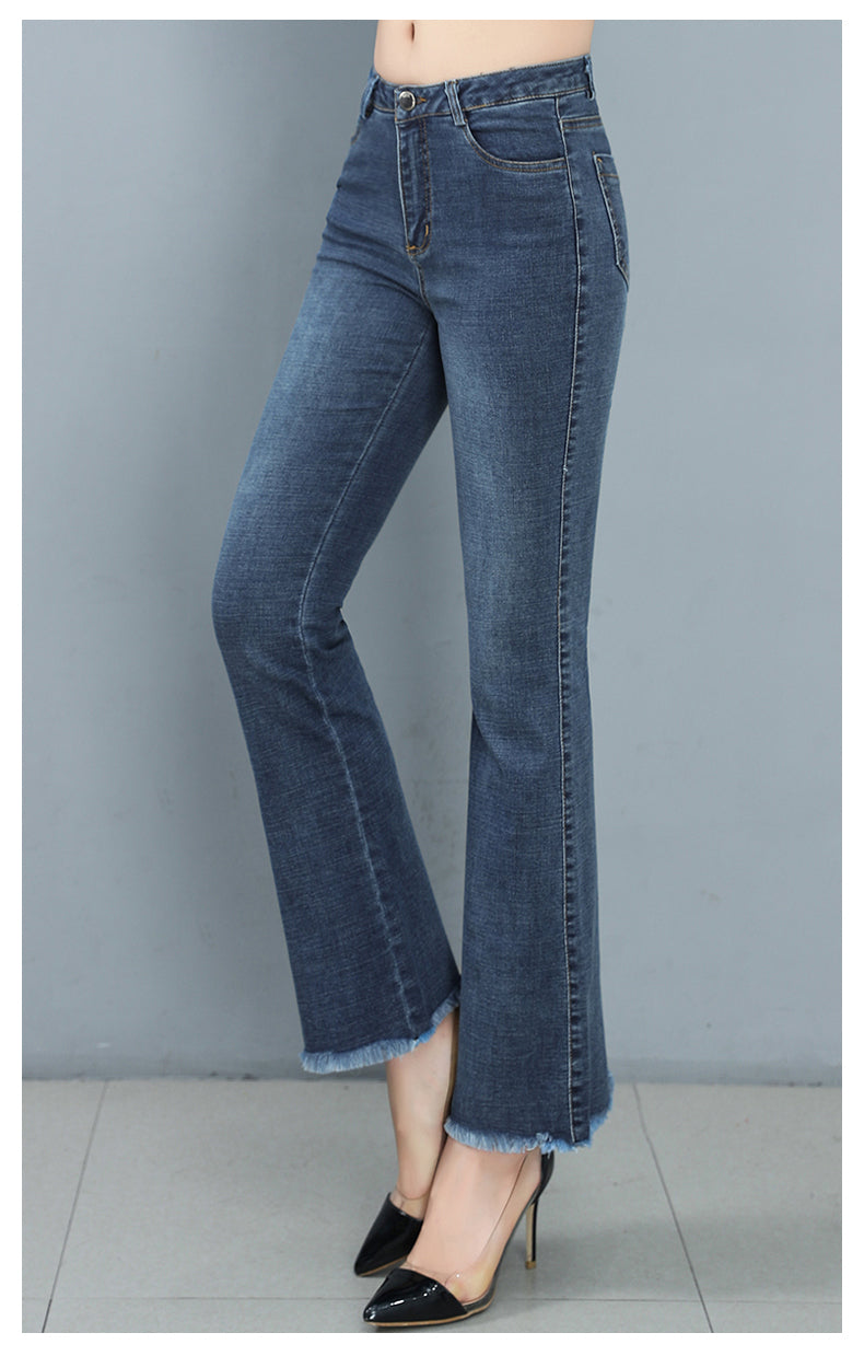 Jin Yi Lai French Chic He New Han Edition Leisure Feet Tall Waist Haroun Pants Contracted Joker T Office And Leisure Solid Color